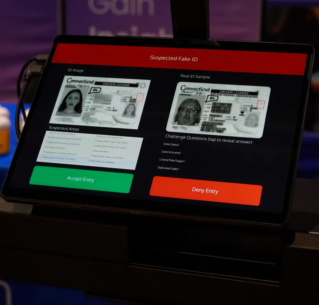 Patronscan Guard+ Suspicious ID ID Scanner Forensic ID Scanner Kiosk ID Scanner Third-Party Checks