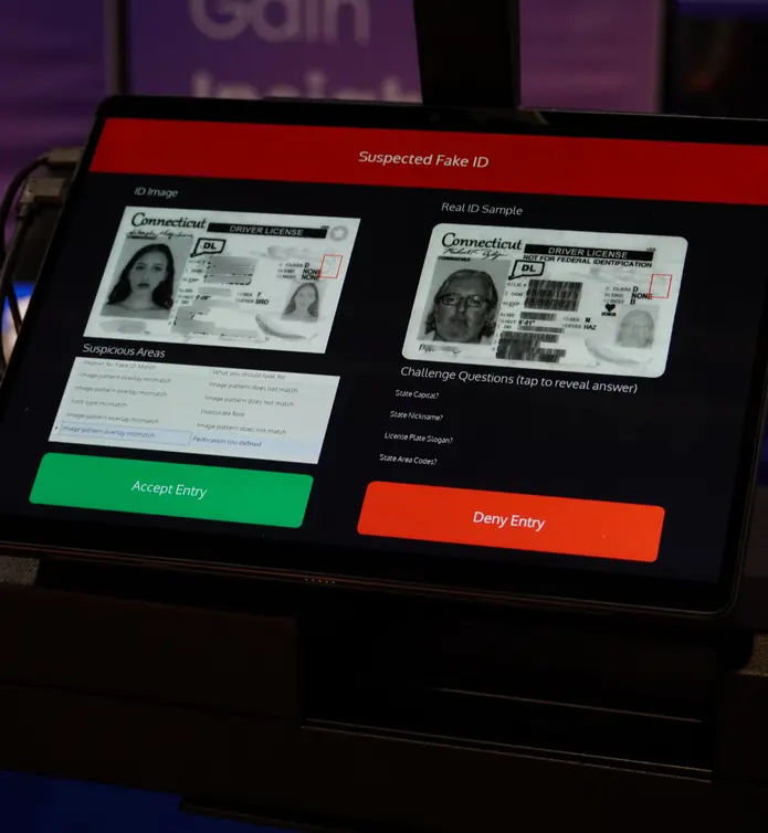 Patronscan Guard+ Suspicious ID ID Scanner Forensic ID Scanner Kiosk ID Scanner Third-Party Checks