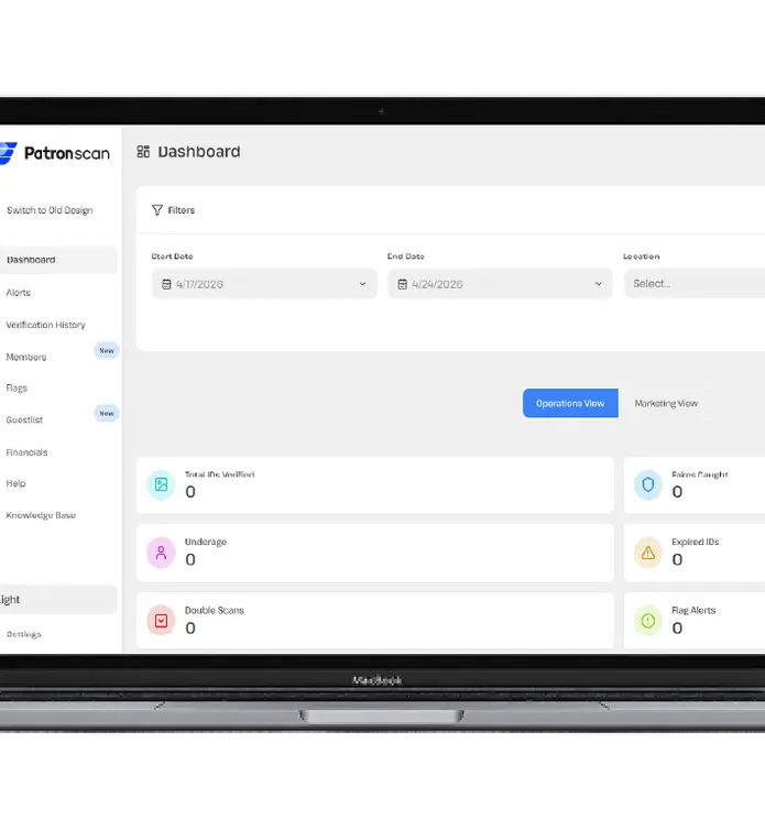 ID Verification Platform. ID Scanner Dashboard