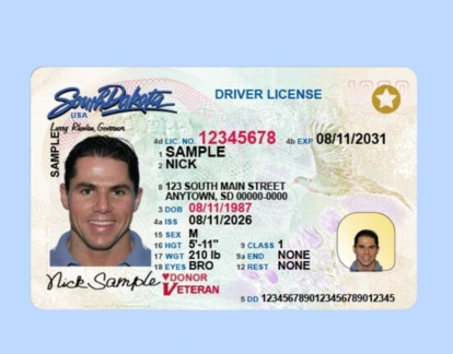 New South Dakota Drivers License 2026